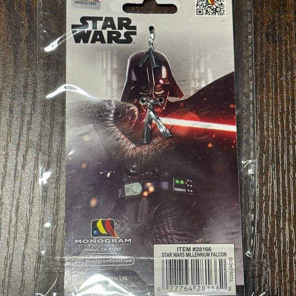 Star Wars Millennium Falcon Pewter Key Ring Keychain Han Solo Disney - Picture 4 of 4